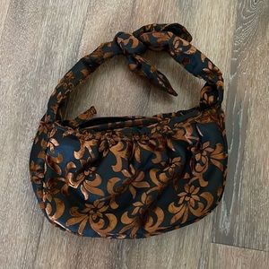 Anthropologie hobo purse with print
